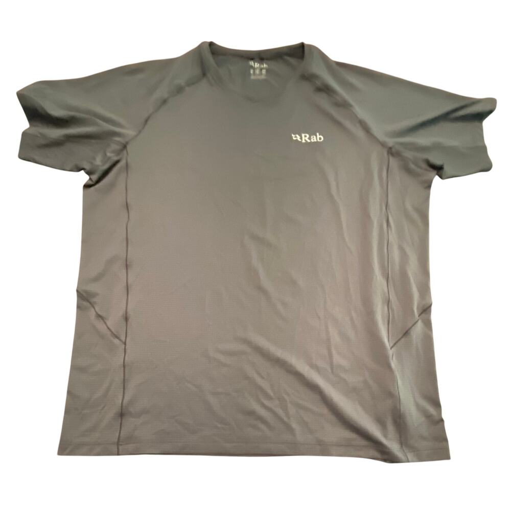 Rab Sonic Tee Men's XL Gray Lightweight Performance Trail Running Shirt Hike